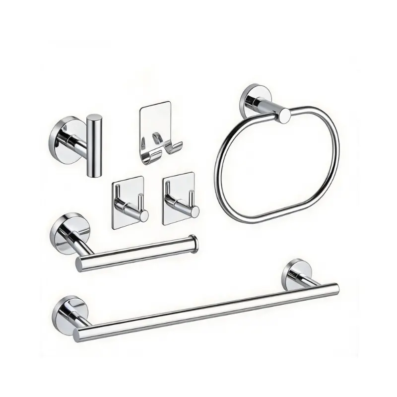 Accesorios Baño x7 Aura Cromado