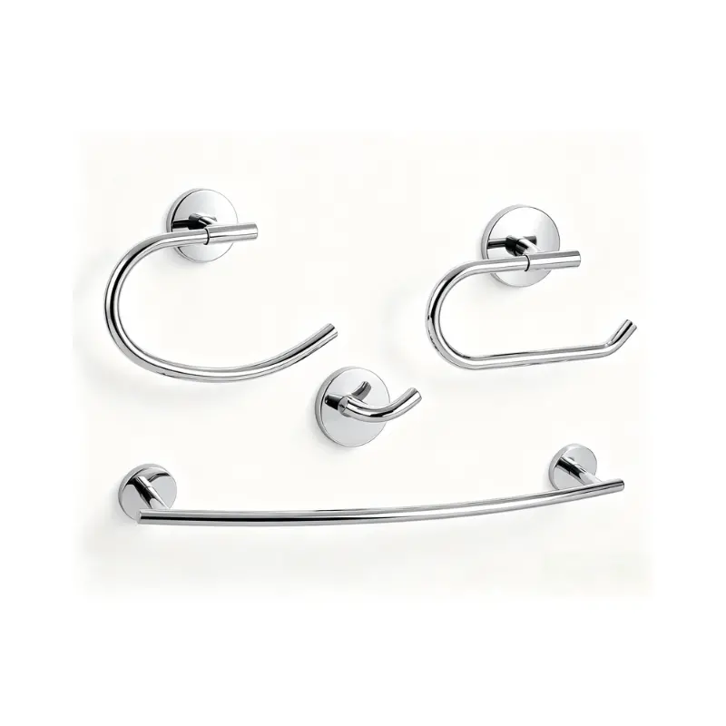 Accesorios Baño x4 Santorini Cromado