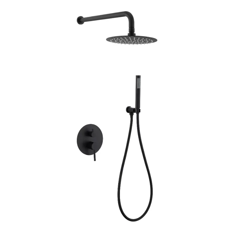 Combo Grifería Teleducha Aura Negro