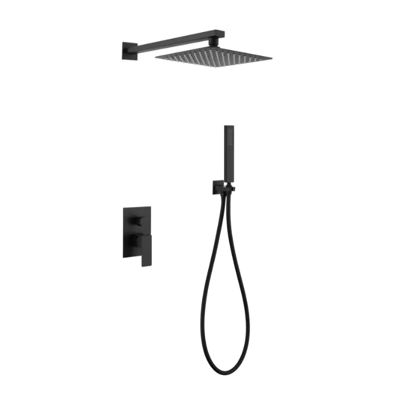 Combo Grifería Teleducha Karin 10" Negro