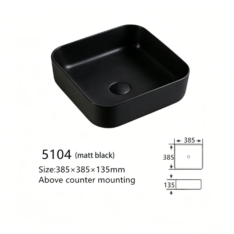 Lavamanos sobreponer capri negro mate 1