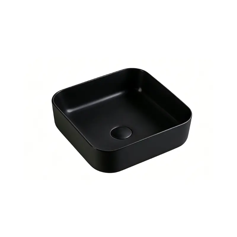 Lavamanos Cuadrado Capri de Sobreponer Negro
