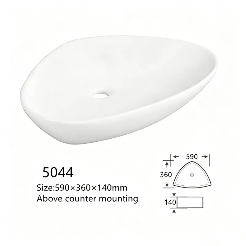 Lavamanos sobreponer triangular blanco 2