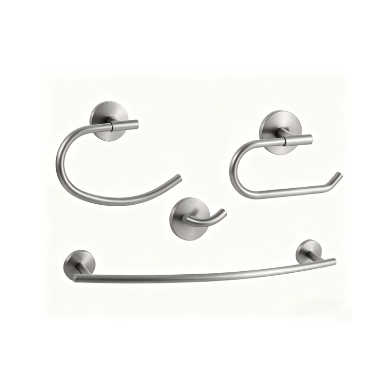 Accesorios Baño x4 Santorini Satinado